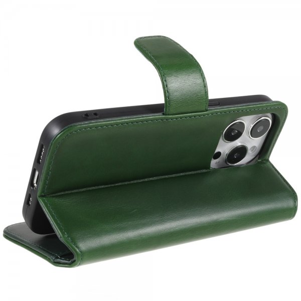 Nordic Covers iPhone 14 Pro Max Fodral Essential Leather Juniper Green