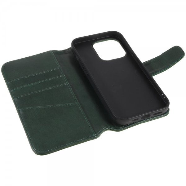 Nordic Covers iPhone 14 Pro Fodral Essential Leather Juniper Green