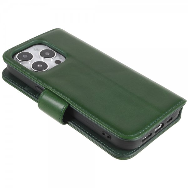 Nordic Covers iPhone 14 Pro Fodral Essential Leather Juniper Green