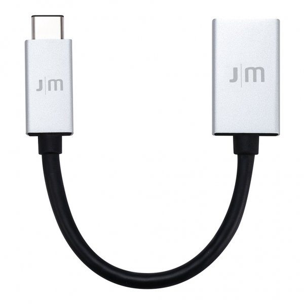 Just Mobile Adapter USB-C Till USB AluCable Svart Silver