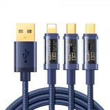 Joyroom Kabel 3-in-1 Fast Charging Cable 1.2m Blå