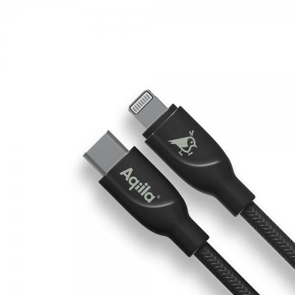 Aqiila Kabel Cablebird CB21 USB-C till Lightning 60W 1m Svart