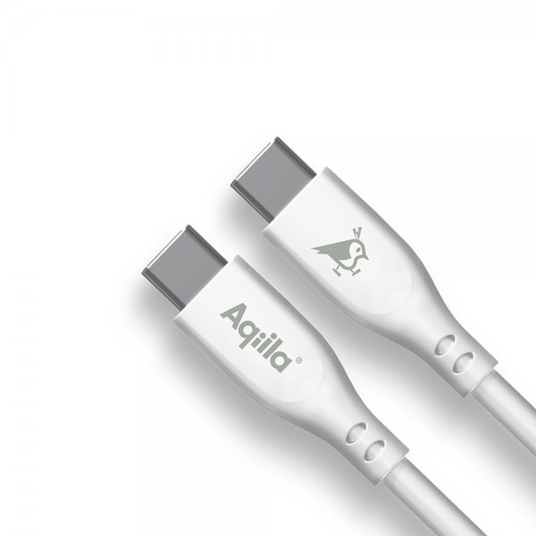 Aqiila Kabel Cablebird CS12 USB-C till USB-C 60W 2m Vit
