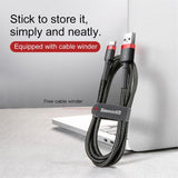 Baseus Kabel Cafule Cable USB-A/USB-C 3m Röd Svart
