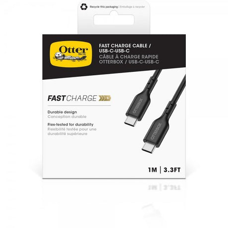 Otterbox Kabel Fast Charge Cable USB-C/USB-C 1m Svart