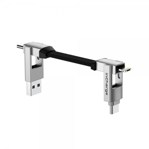 Rolling Square Kabel inCharge 6 Keyring Moon White