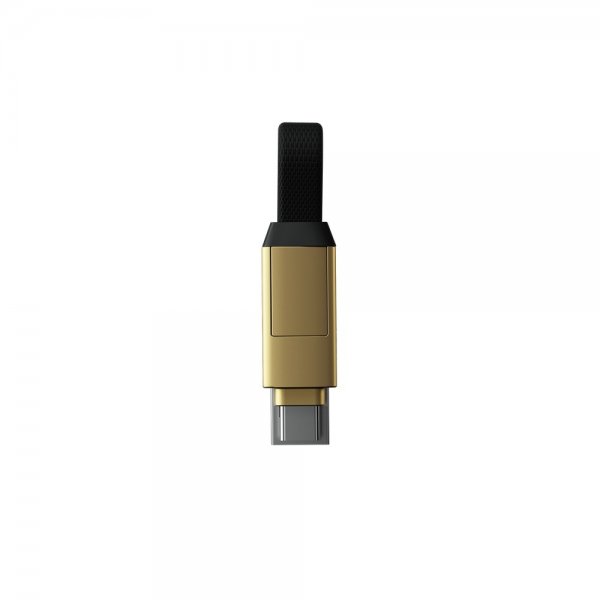 Rolling Square Kabel inCharge 6 Keyring Saturn Gold