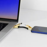 Rolling Square Kabel inCharge 6 Keyring Saturn Gold