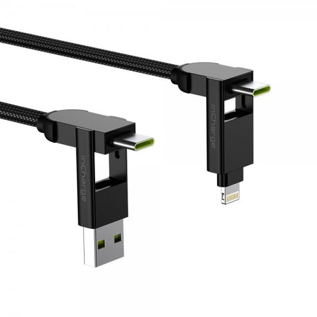 Rolling Square Kabel inCharge X Max 100W 1.5m 6in1 Lava Black
