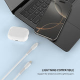 Fixed Kabel Liquid Silicone USB-C/Lightning 1.2m Vit