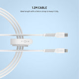 Fixed Kabel Liquid Silicone USB-C/Lightning 1.2m Vit