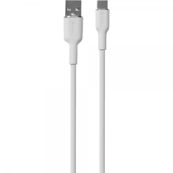 Puro Kabel Soft Charge & Sync Cable USB-A/USB-C 1.5m Vit