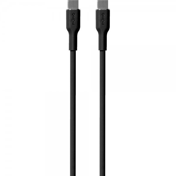Puro Kabel Soft Charge & Sync Cable USB-C/USB-C 1.5m Svart