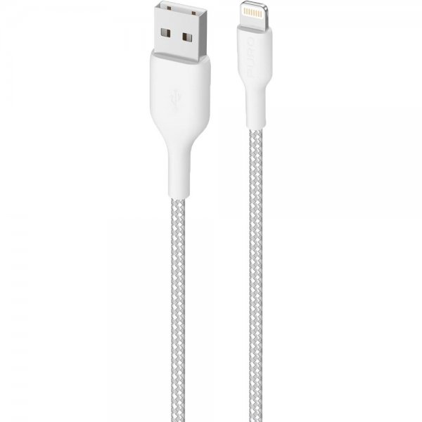 Puro Kabel Ultra Strong Fabric Cable USB-A/Lightning 1.2m Vit
