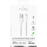 Puro Kabel Ultra Strong Fabric Cable USB-A/Lightning 2m Vit