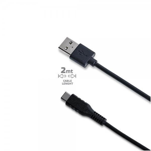 Celly Kabel USB-A till USB-C 2m Svart