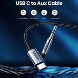 Ugreen Kabel USB-C till 3.5mm AUX 1m