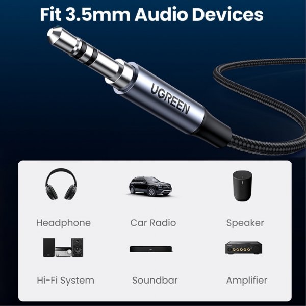 Ugreen Kabel USB-C till 3.5mm AUX 1m