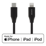 Deltaco Kabel USB-C till Lightning 2 meter Svart