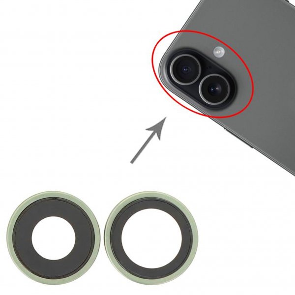 Kameralinser med ram för iPhone 17 - Grön