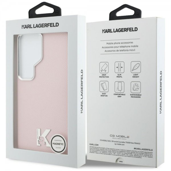 Karl Lagerfeld Samsung Galaxy S26 Ultra Skal K Logo MagSafe Rosa