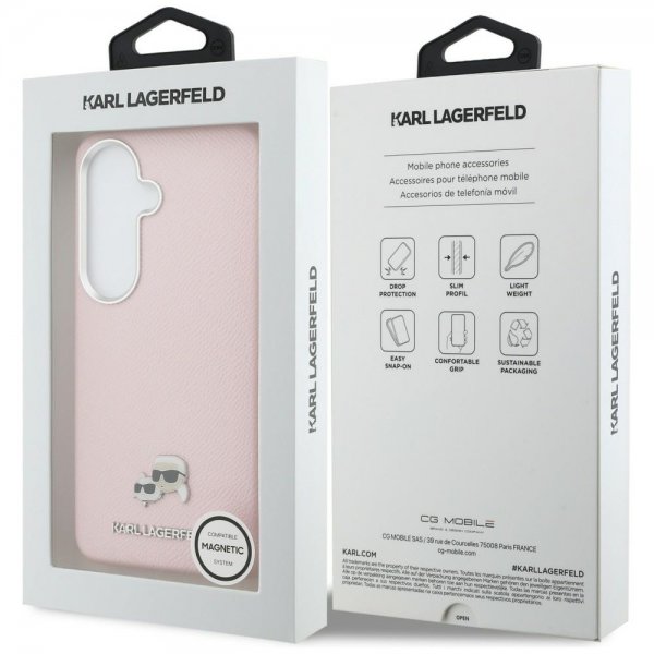 Karl Lagerfeld Samsung Galaxy S26 Skal Saffiano MagSafe Rosa