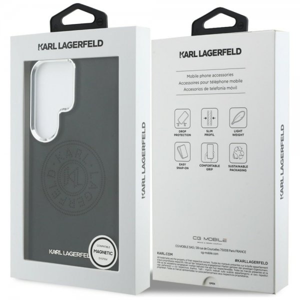 Karl Lagerfeld Samsung Galaxy S26 Ultra Skal Perforated Logo MagSafe Svart