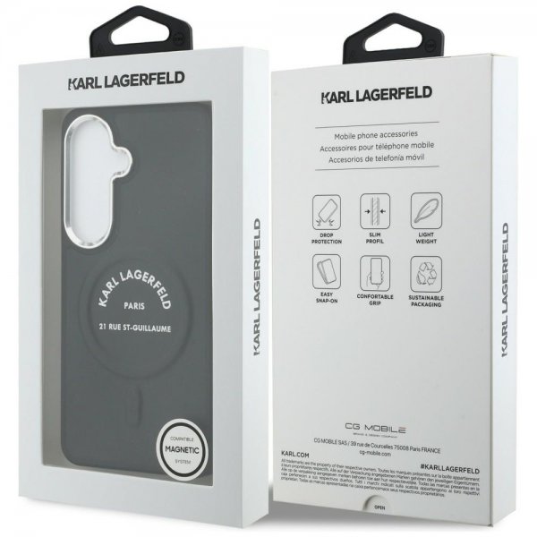 Karl Lagerfeld Samsung Galaxy S26 Skal Embossed MagSafe RSG Svart