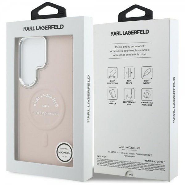 Karl Lagerfeld Samsung Galaxy S26 Ultra Skal Embossed MagSafe RSG Rosa