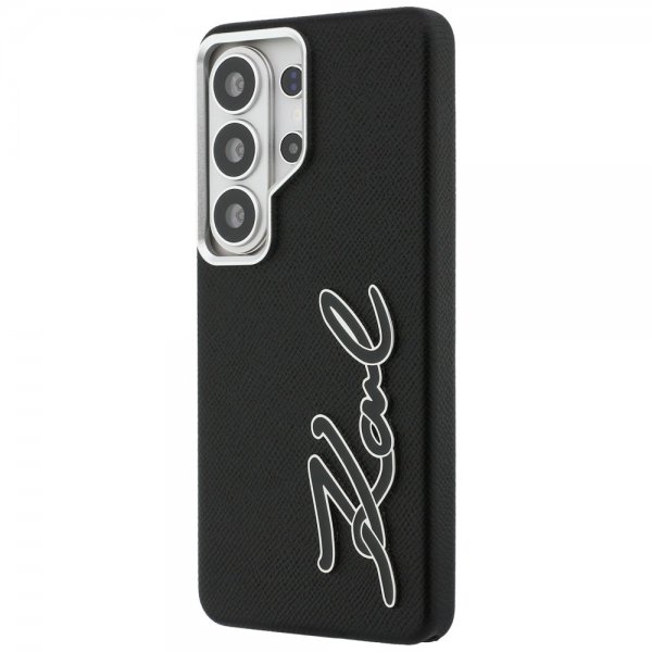 Karl Lagerfeld Samsung Galaxy S26 Ultra Skal Metal Logo Grained Svart