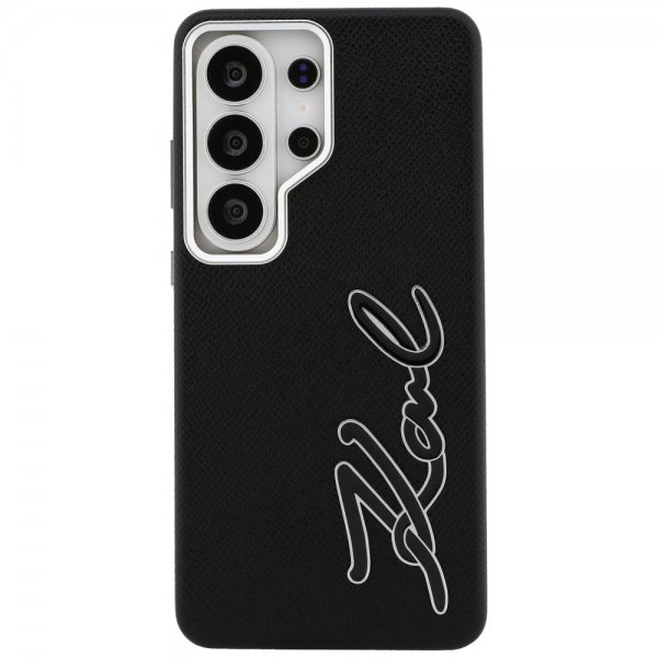Karl Lagerfeld Samsung Galaxy S26 Ultra Skal Metal Logo Grained Svart