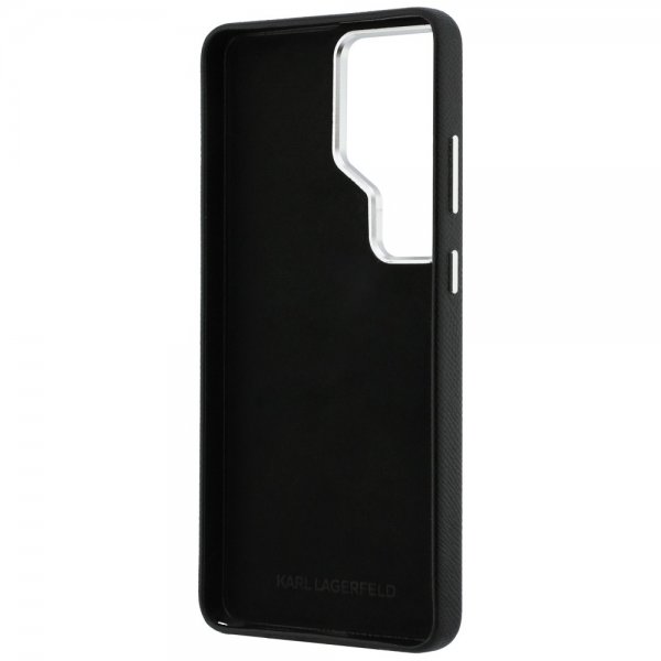 Karl Lagerfeld Samsung Galaxy S26 Ultra Skal Metal Logo Grained Svart