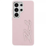 Karl Lagerfeld Samsung Galaxy S26 Ultra Skal Metal Logo Grained Rosa