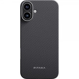 Pitaka iPhone 16 Skal Ultra-Slim Case MagSafe Black/Grey Twill