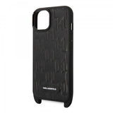 Karl Lagerfeld iPhone 14 Skal Crossbody Strap Svart