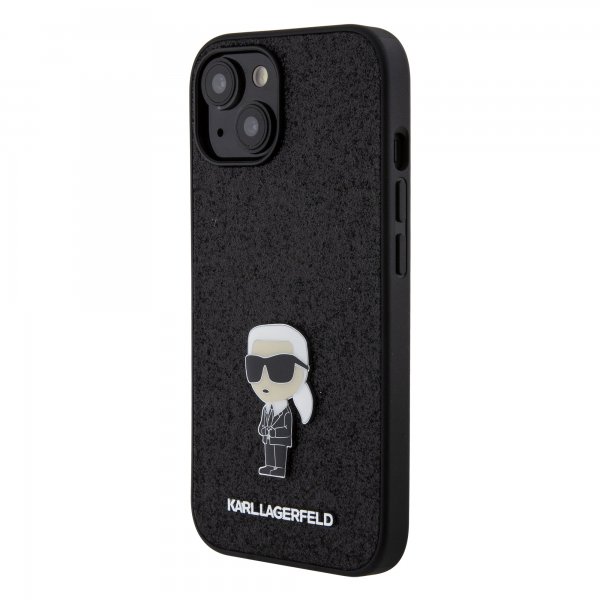 Karl Lagerfeld iPhone 15 Skal Fixed Glitter Svart