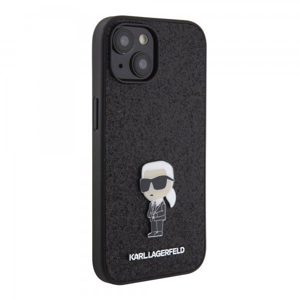 Karl Lagerfeld iPhone 15 Skal Fixed Glitter Svart