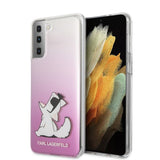 Karl Lagerfeld Samsung Galaxy S21 Plus Skal Choupette Transparent Rosa