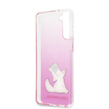 Karl Lagerfeld Samsung Galaxy S21 Plus Skal Choupette Transparent Rosa