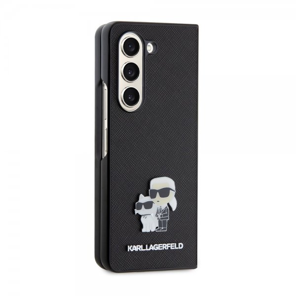 Karl Lagerfeld Samsung Galaxy Z Fold 5 Skal NFT Karl & Choupette Pin Saffiano Svart