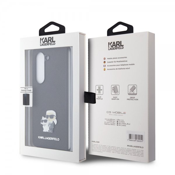 Karl Lagerfeld Samsung Galaxy Z Fold 5 Skal NFT Karl & Choupette Pin Saffiano Svart
