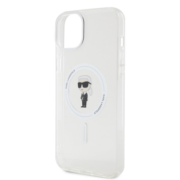 Karl Lagerfeld iPhone 15 Plus Skal Ikonik MagSafe Transparent