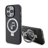 Karl Lagerfeld iPhone 15 Plus Skal Ring Stand MagSafe Svart