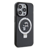 Karl Lagerfeld iPhone 15 Plus Skal Ring Stand MagSafe Svart
