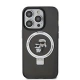 Karl Lagerfeld iPhone 15 Plus Skal Ring Stand MagSafe Svart