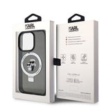 Karl Lagerfeld iPhone 15 Plus Skal Ring Stand MagSafe Svart