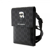 Karl Lagerfeld Wallet Phone Pouch Monogram Ikonik Svart