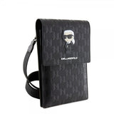 Karl Lagerfeld Wallet Phone Pouch Monogram Ikonik Svart