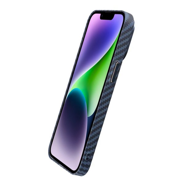 iPhone 13 Pro Skal Kolfibermönster Blå