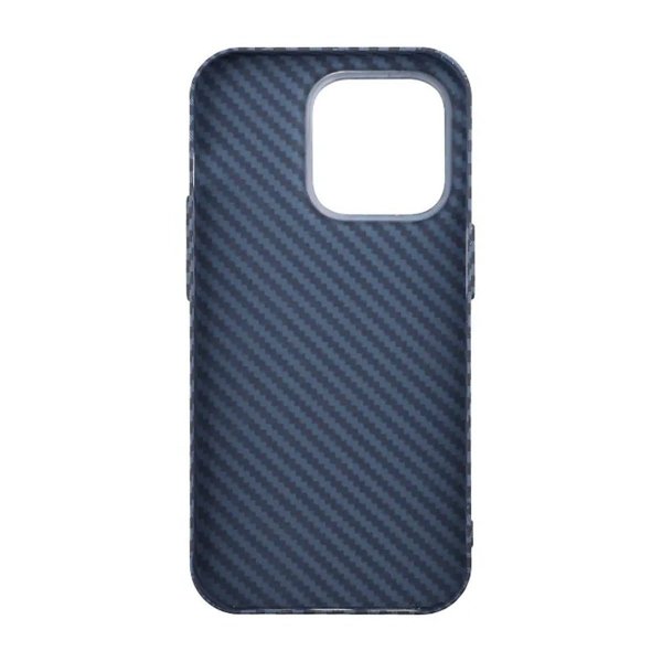 iPhone 14 Pro Skal Kolfibermönster Blå